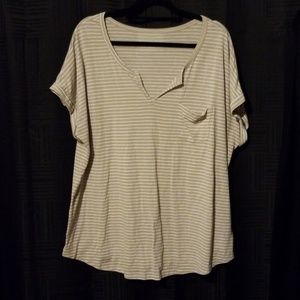OLD Navy Plus Size 2X Stripped Pocket T-shirt